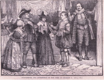 Shopkeeper and Apprentice in the Time of Charles I by Walter Stanley Paget